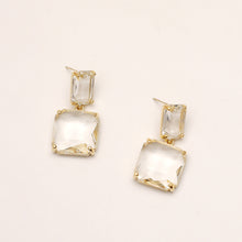 Load image into Gallery viewer, Crystal Cube Dangle Earrings
