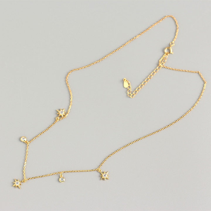 Crystal Stars Dangle Necklace