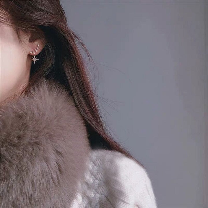 Diamond Asterism Earrings