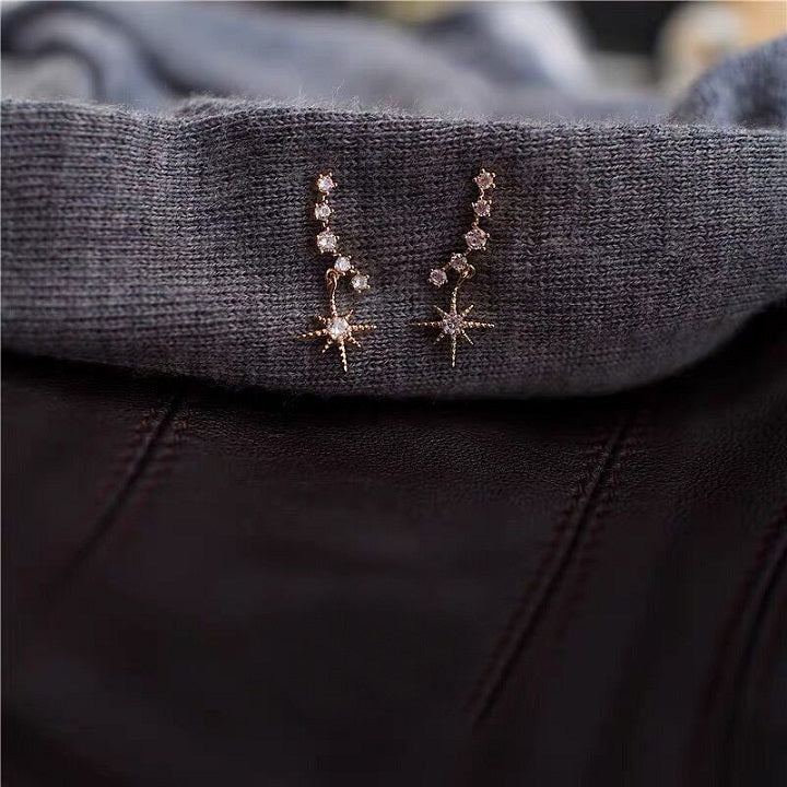 Diamond Asterism Earrings