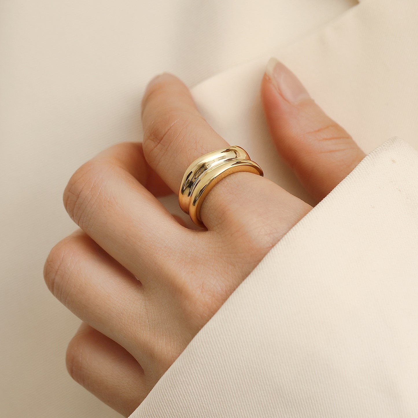 Double Band Open Ring