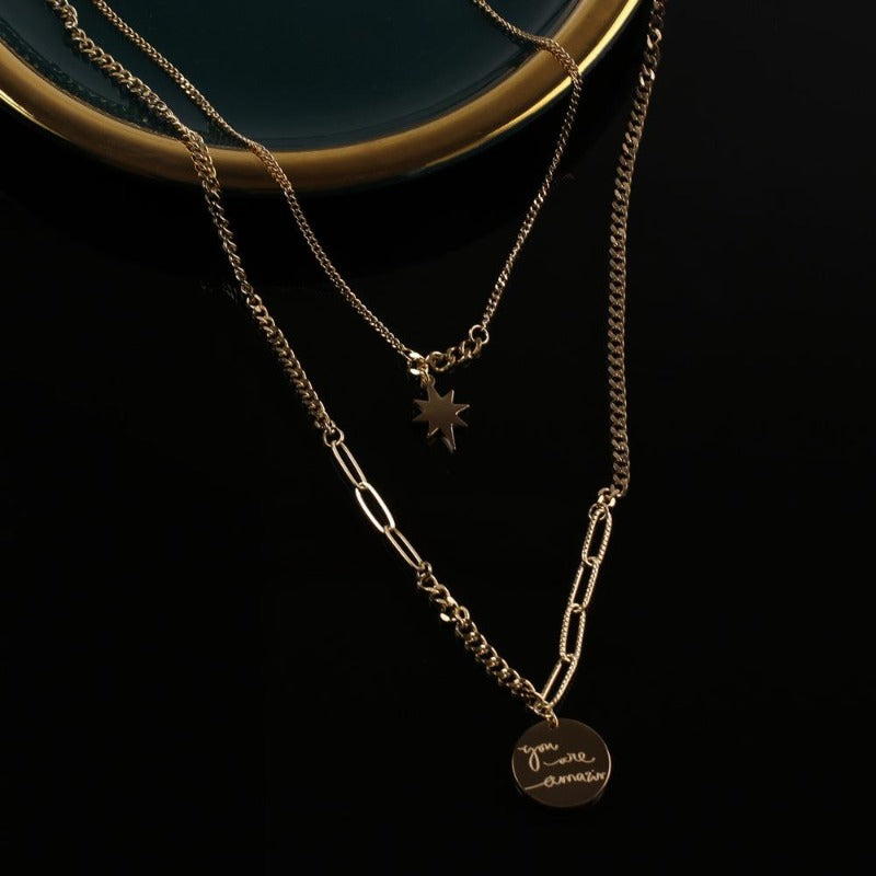 Double Layer Charm Necklace