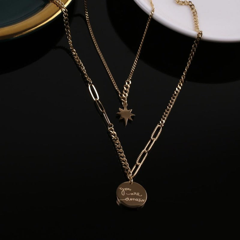 Double Layer Charm Necklace