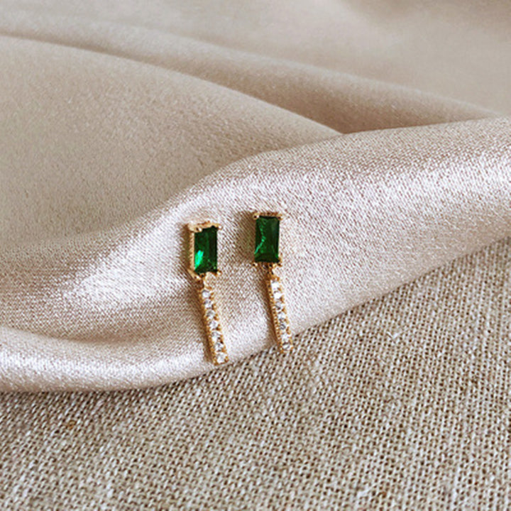 Emerald Dangle Earrings