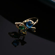 Load image into Gallery viewer, Gemstone Butterfly Ring
