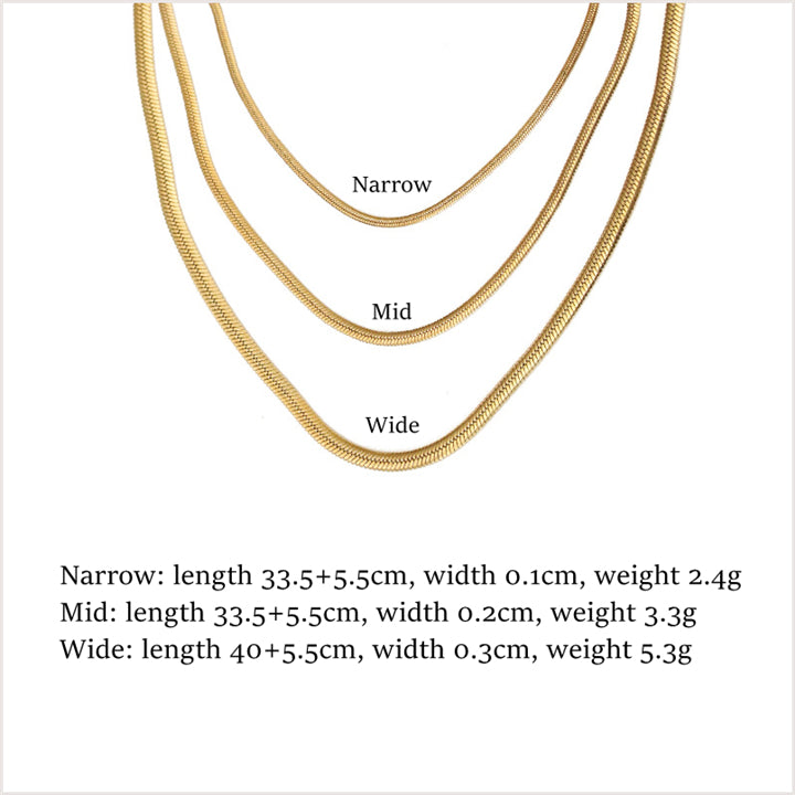 Herringbone Snake Choker Necklace