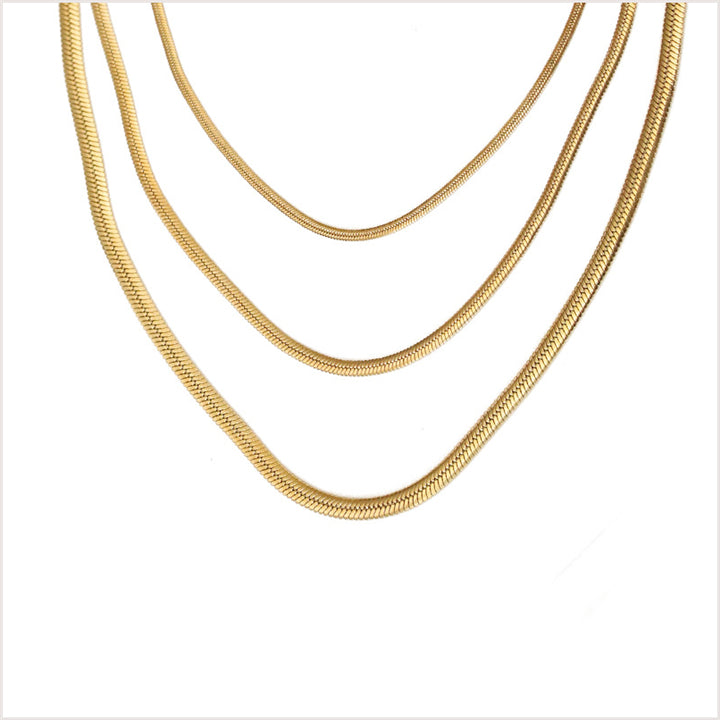 Herringbone Snake Choker Necklace