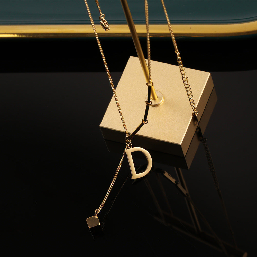 Hip-Hop D Pendant Necklace