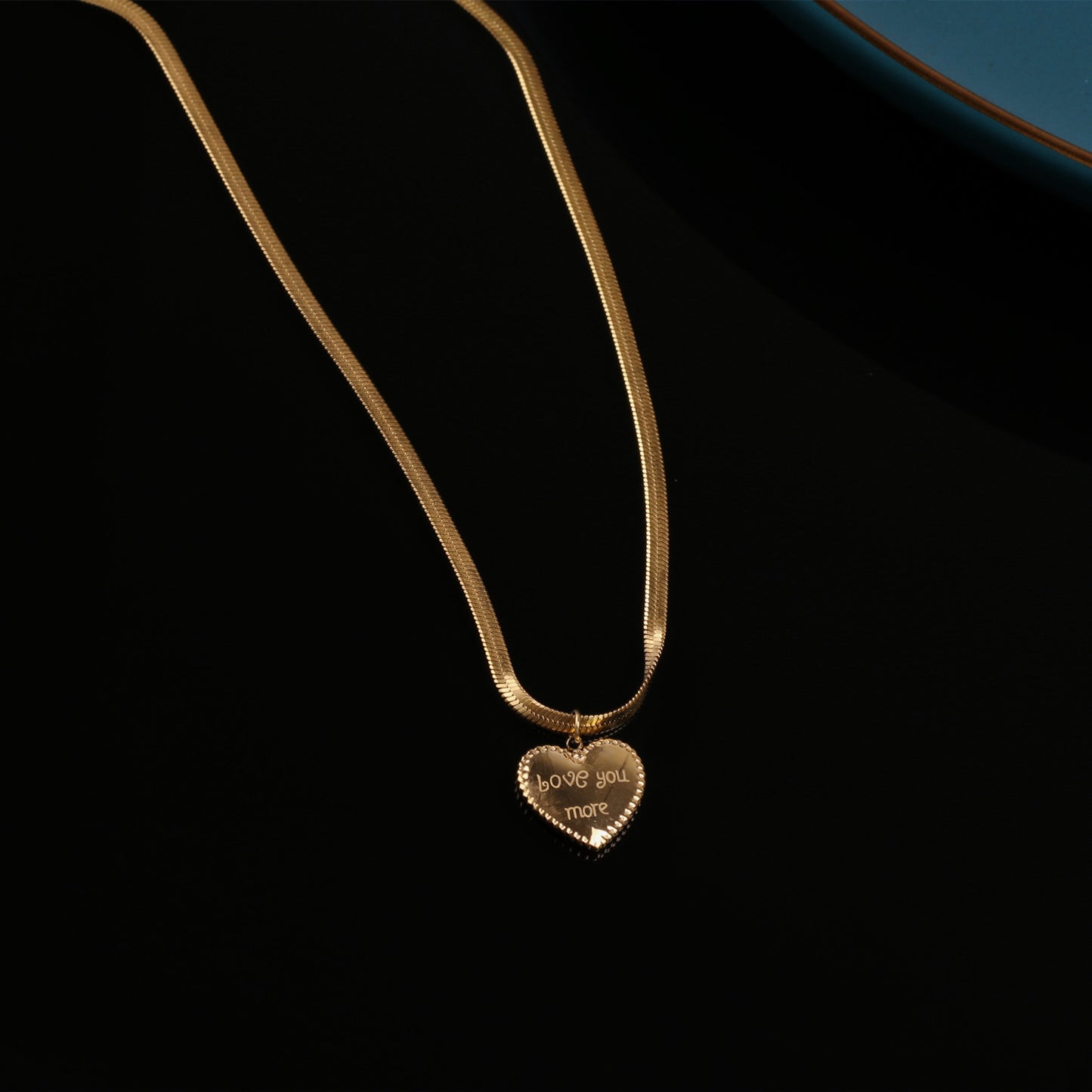 Love You More Heart Necklace