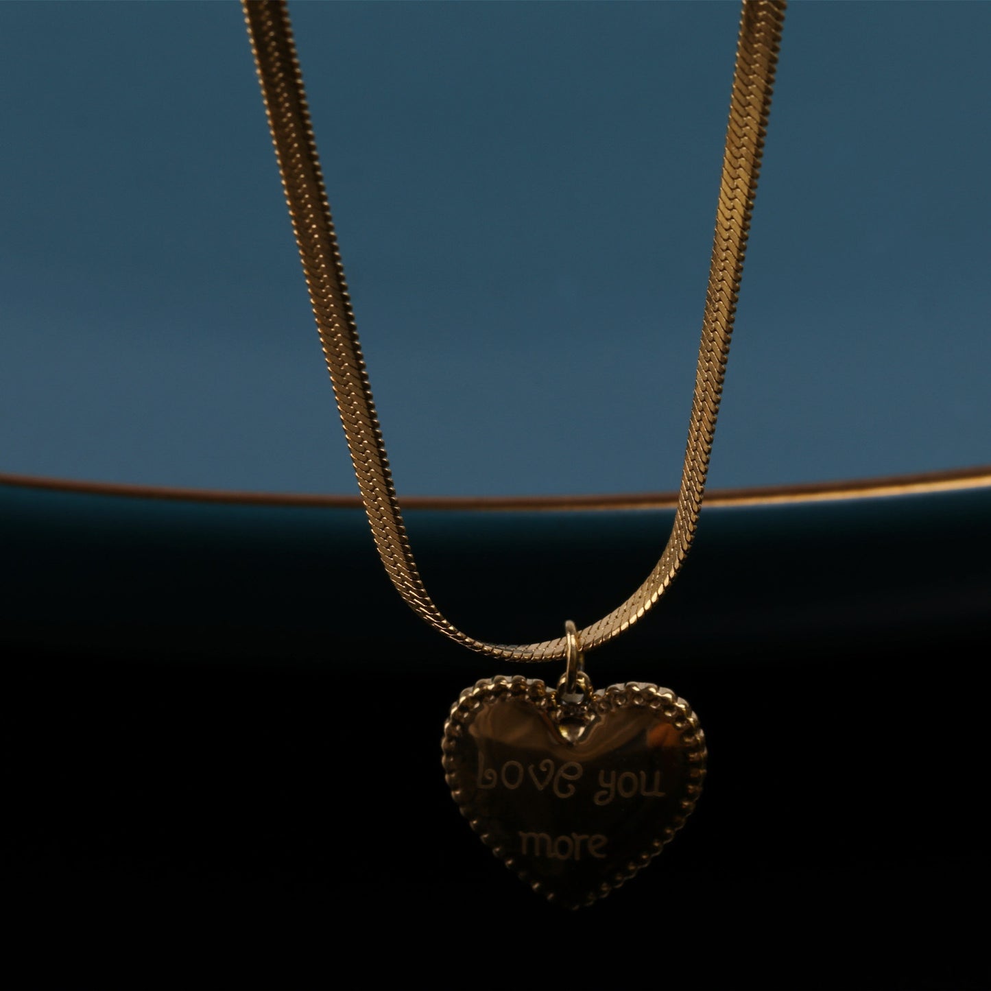 Love You More Heart Necklace