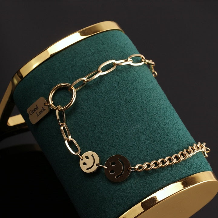 Luck and Smile Charm Bracelet