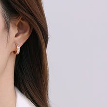 Load image into Gallery viewer, Mini Diamond Hoop Earrings
