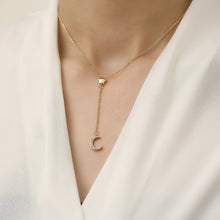 Load image into Gallery viewer, Moon and Star Charm Necklace
