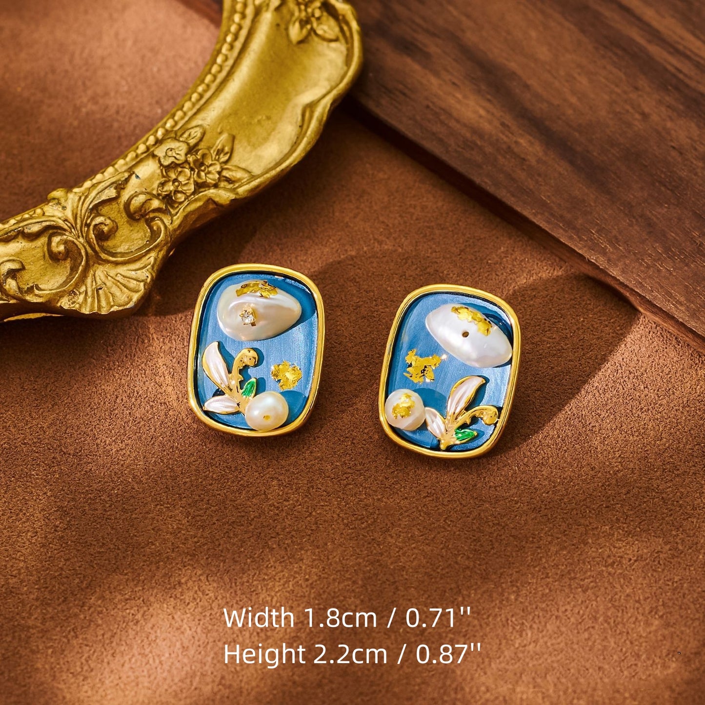 Enamel Oil Painting Grace Stud Earrings