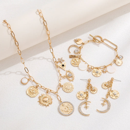 Magic Starry Sky Necklace Bracelet and Earrings Set