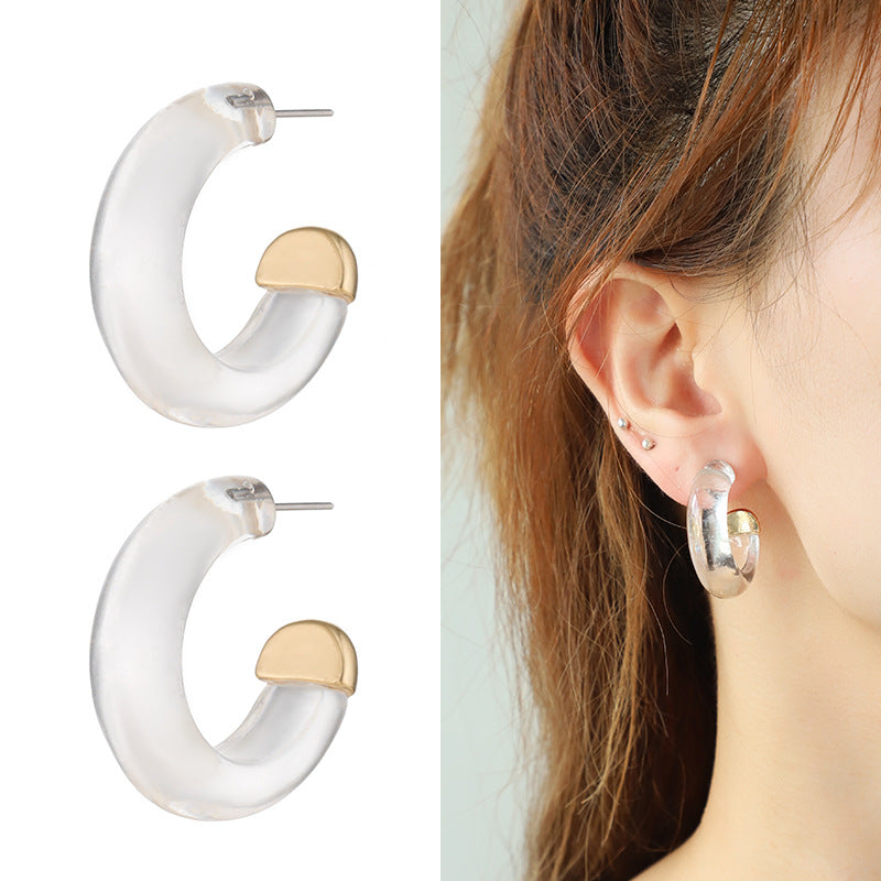 Modern Chic Crystal Resin Earrings