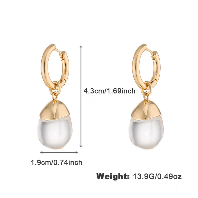 Modern Chic Crystal Resin Earrings