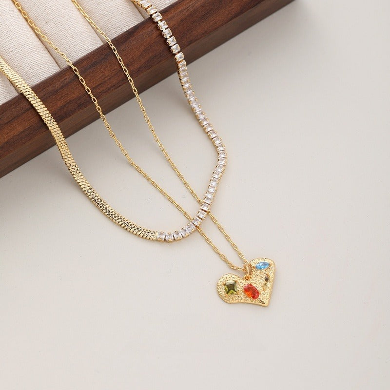 Waltz Love Song Layered Rhinestone Necklaces