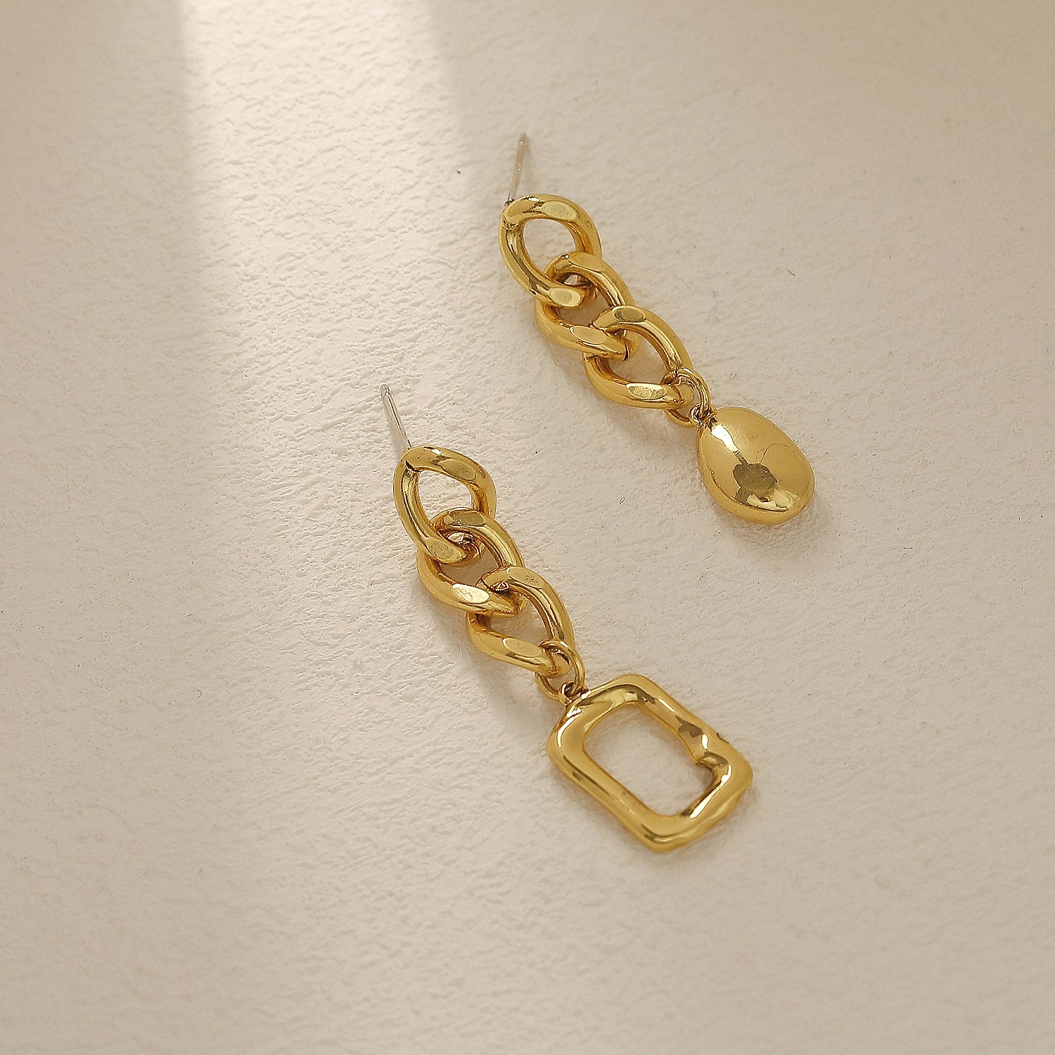 Asymmetric Chain Dangle Earrings – Rebeccas Jewels
