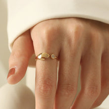 Load image into Gallery viewer, CZ Little Hand Open Ring
