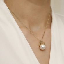 Load image into Gallery viewer, Diamond-Studded Pearl Necklace
