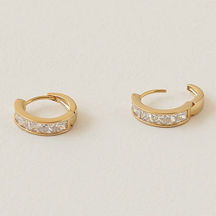 Mini Diamond Hoop Earrings