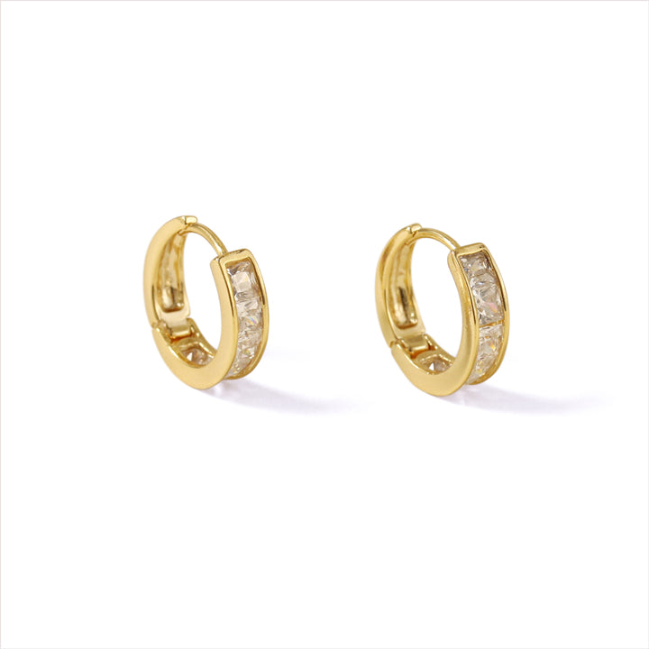 Mini Diamond Hoop Earrings