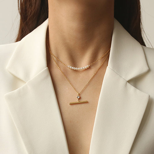 Minimalist Bar Pendant Necklace