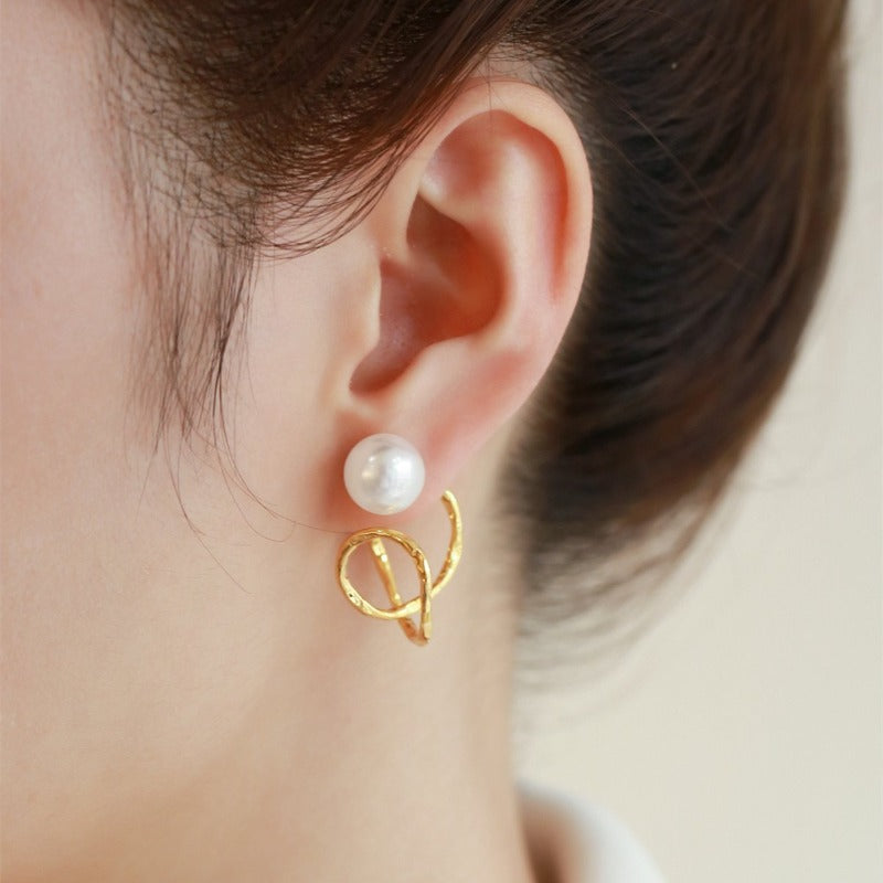 Pearl and Twist Earrings
