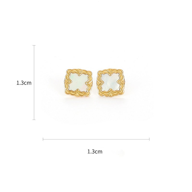 Vintage White Shell Earrings